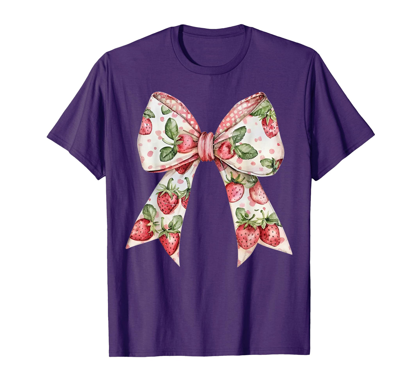 Strawberry Festival Coquette Bow Berry Fruit Season Women T-Shirt