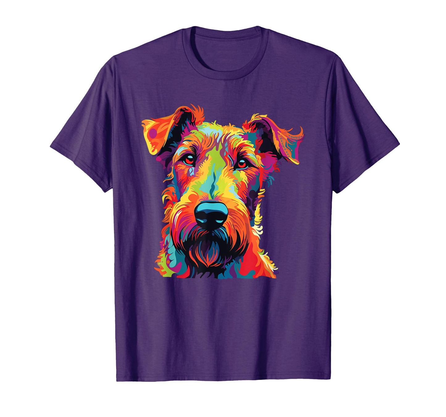 Watercolor Colorful Irish Terrier Dog Men Women Kids T-Shirt