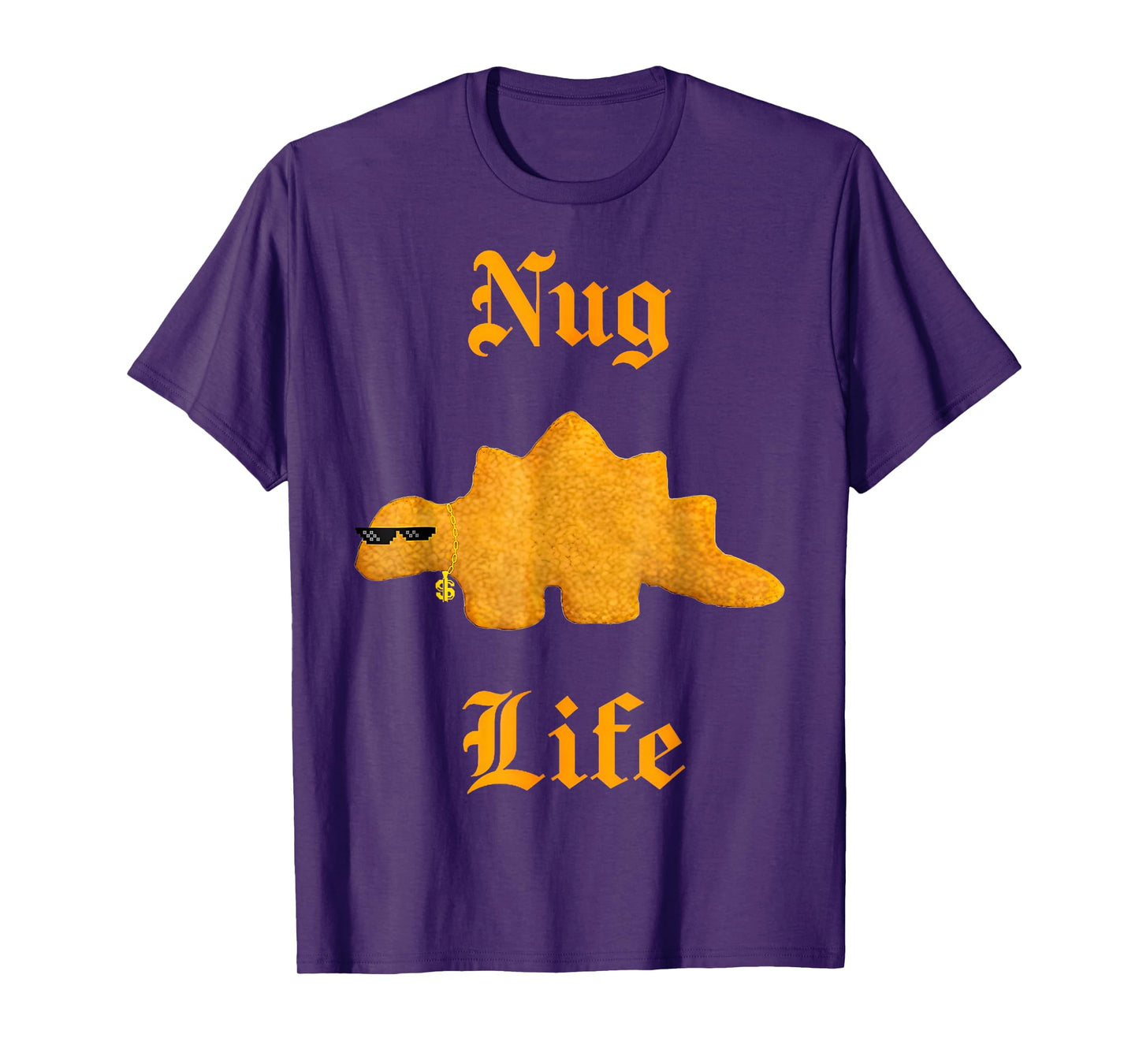 Nug Life Dinosaur Chicken Nugget Funny Retro T-Shirt