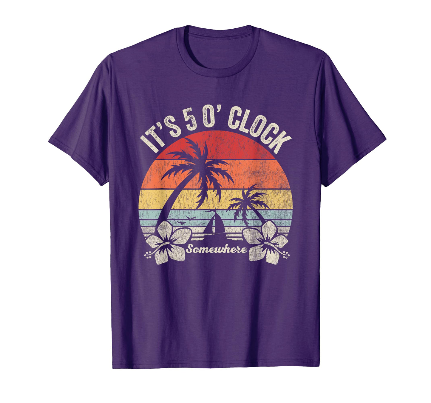 It's 5 O'Clock Somewhere Sunset Paradise T-Shirt