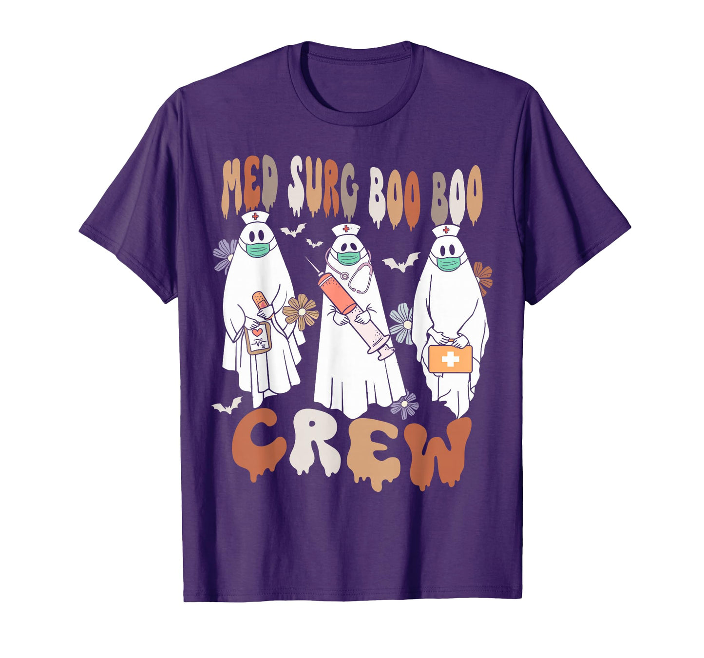 Med Surg Boo Crew Ghost Nurse Halloween Women T-Shirt