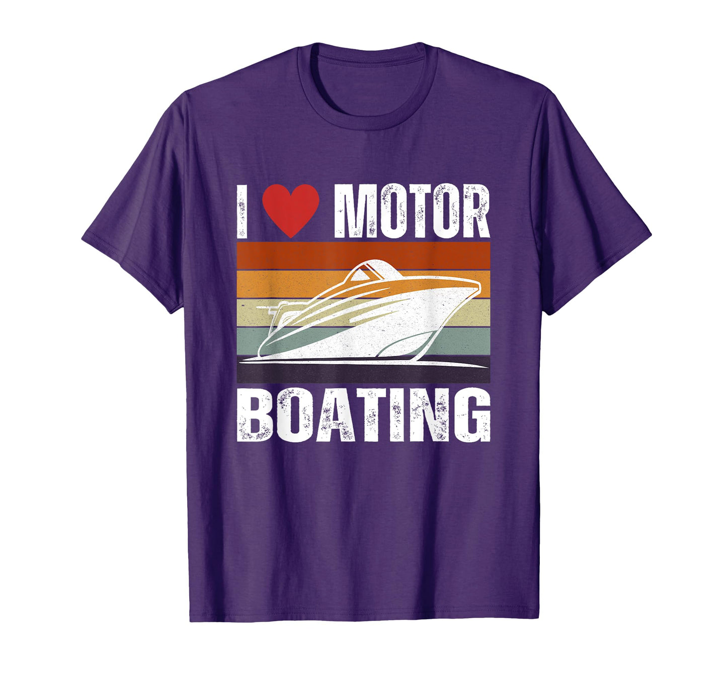 Mens Funny Boater Life Speed Boat Captain I Love Motor Boating T-Shirt