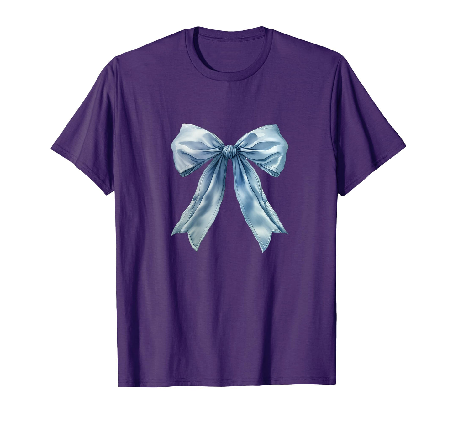 Baby Blue Bow Cute Coquette y2k Clean Girl Aesthetic Women T-Shirt