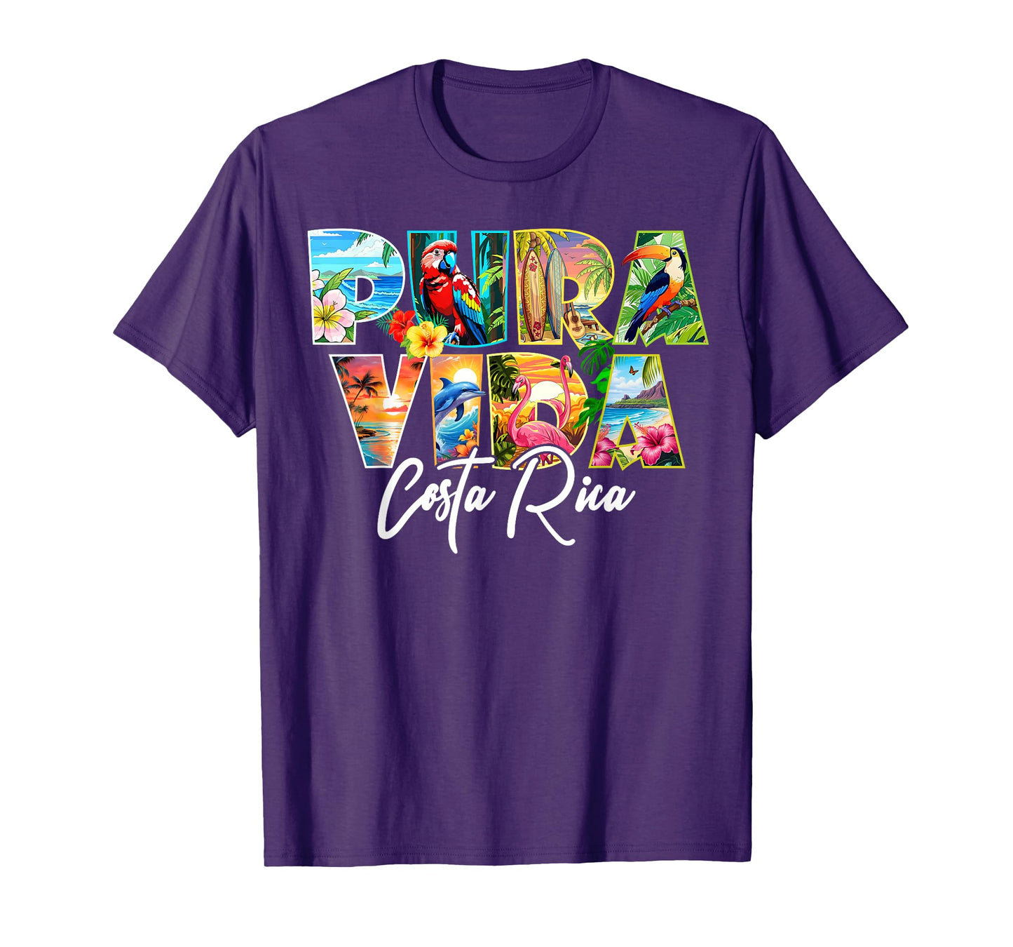 Pura Vida Costa Rica Tropical Travel Vibes Beach Life T-Shirt