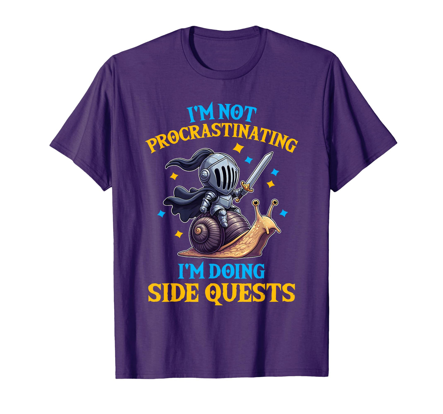 I'm Not Procrastinating I'm Doing Side Quests Fantasy Knight T-Shirt