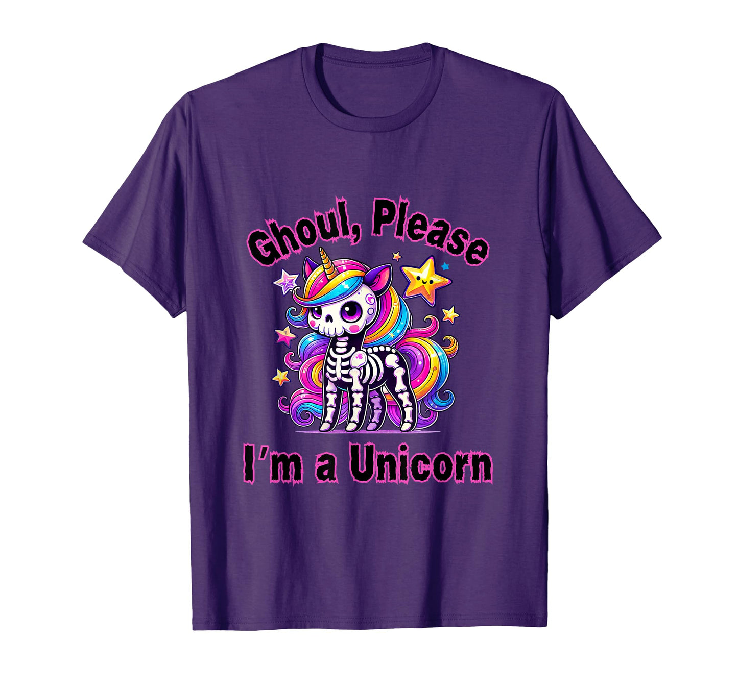 Cute Ghoul Please I'm a Unicorn Spooky Glam Halloween T-Shirt
