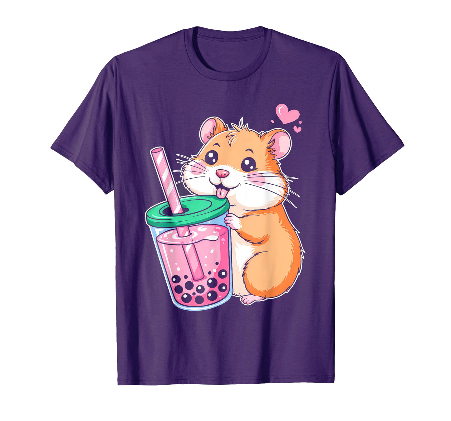 Drink Boba Cute hamster Lover Girls Kids Women hamster T-Shirt