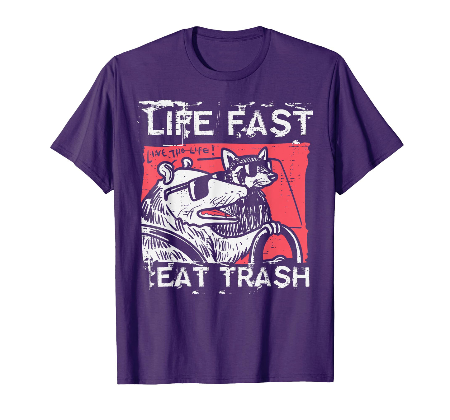 Opossum Life Fast Eat Trash Fun Possum Raccoon Men Women Kid T-Shirt