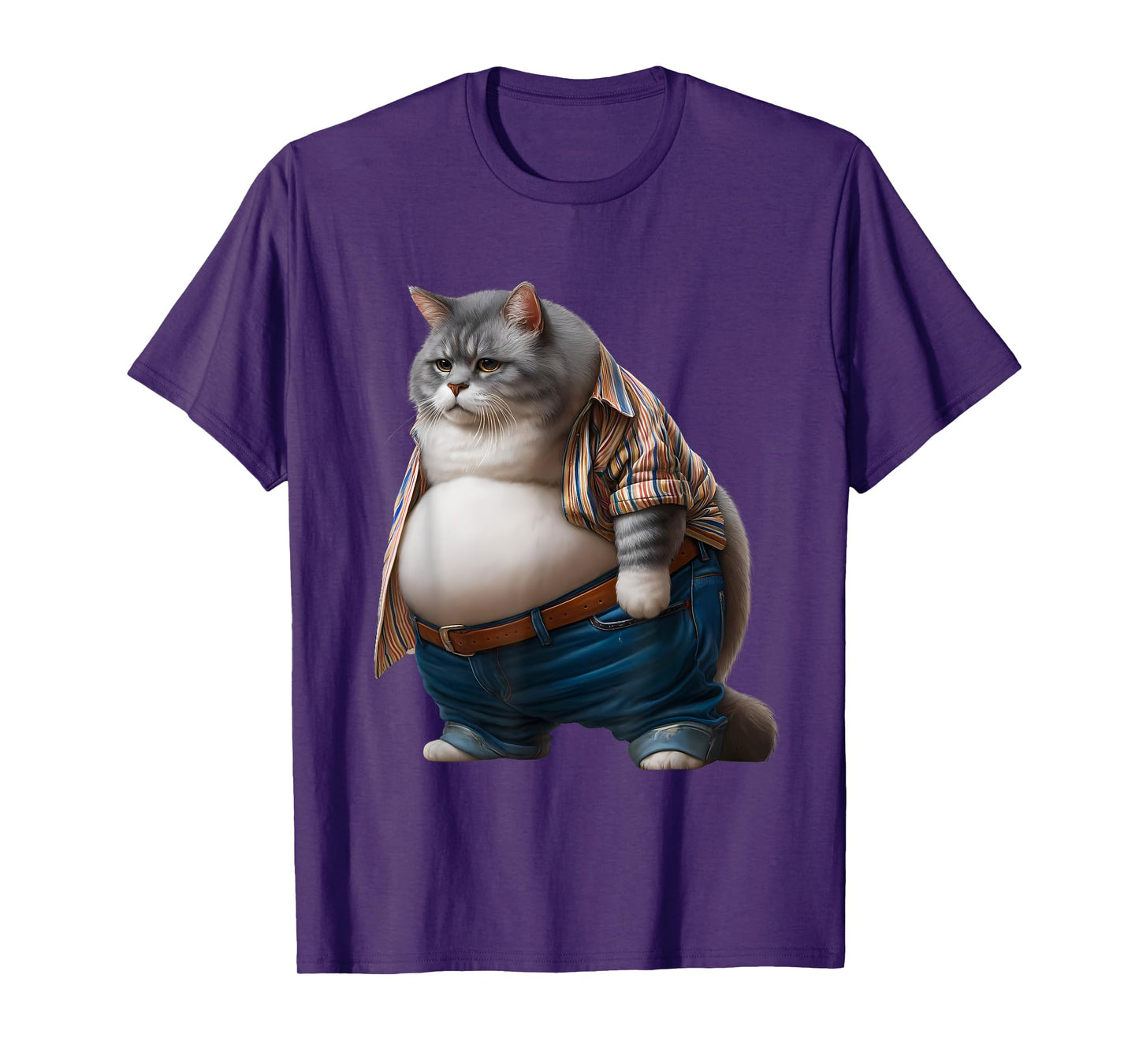 Funny Fat Cat Graphic Fat Kitten Design Chubby Cat Lover T-Shirt