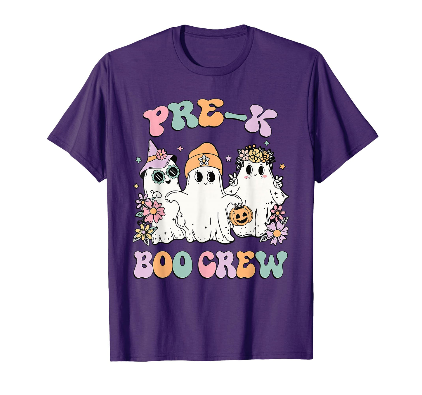 Teacher Boo Crew Pre K Cute Ghost Halloween Costume T-Shirt