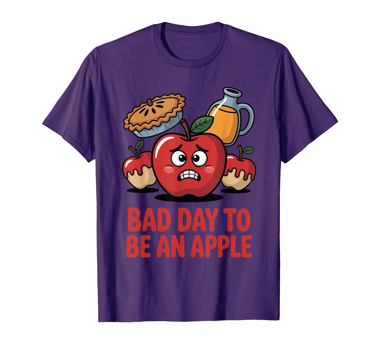 Bad Day to Be an Apple Pun Funny Thanksgiving Fall Season T-Shirt
