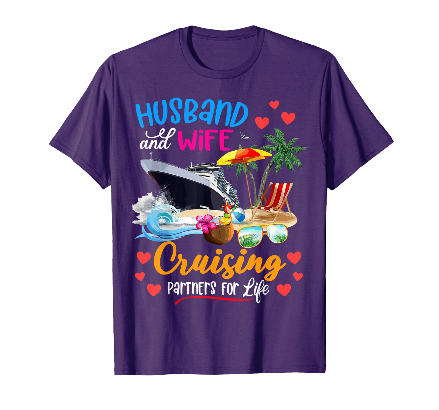 Husband And Wife Cruising Partners For Life T-Shirt