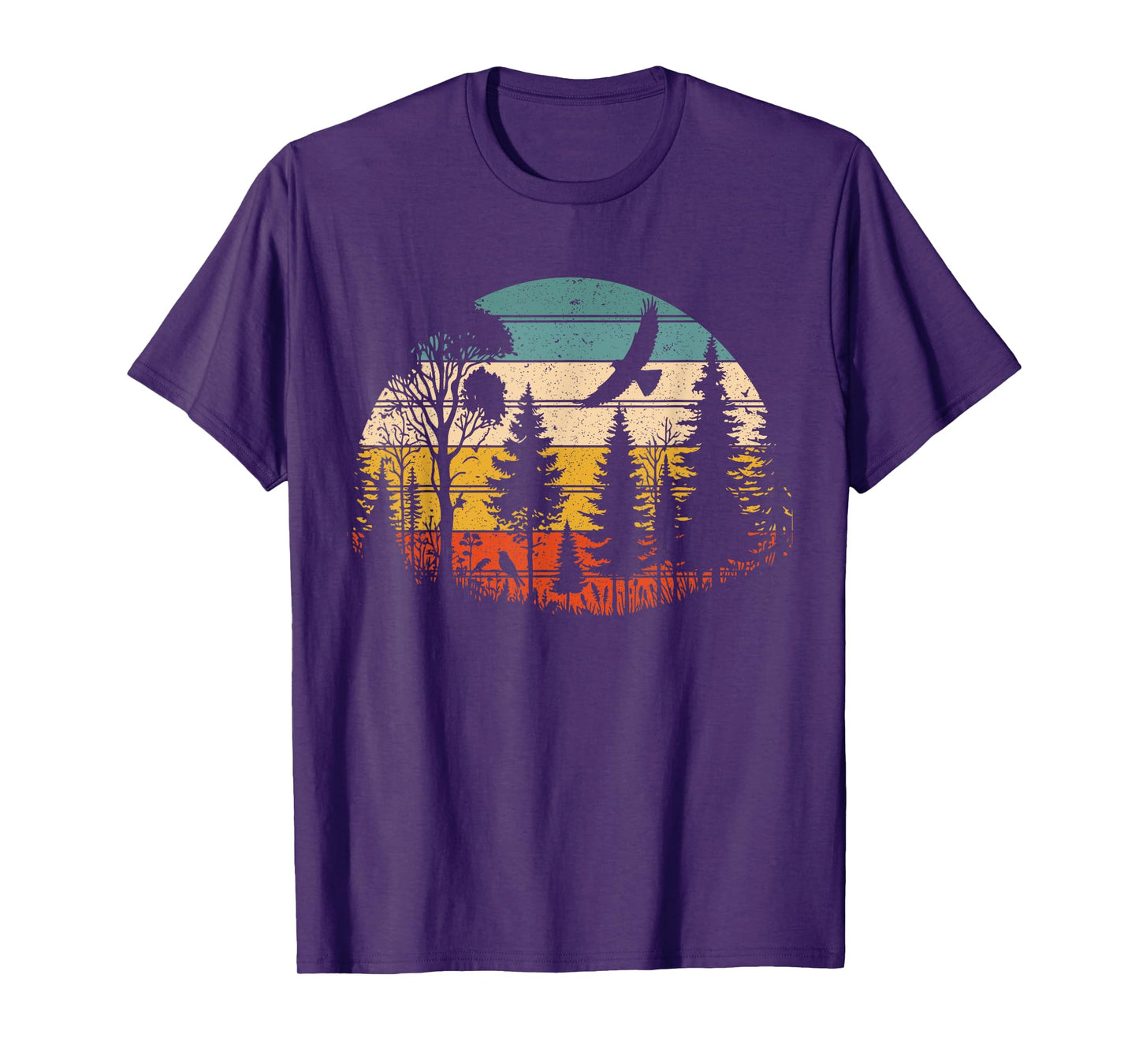 Trees Wildlife Nature Retro Vintage Forest Funny T-Shirt
