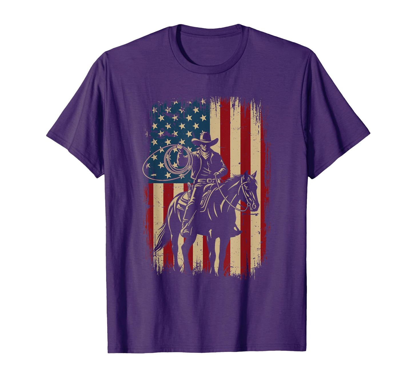 Patriotic Cowboy - Country Western Cowpoke Rancher T-Shirt