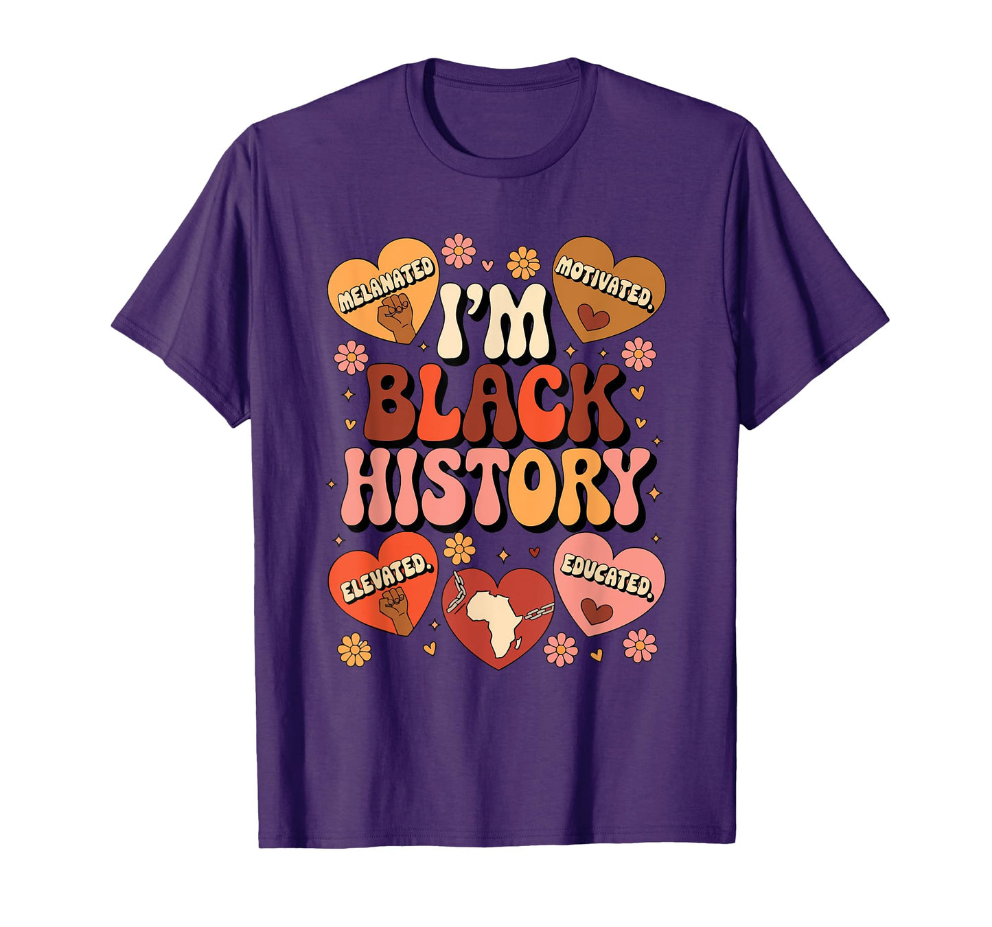 I'M BLACK History Pride Black History Afro Motivation T-Shirt
