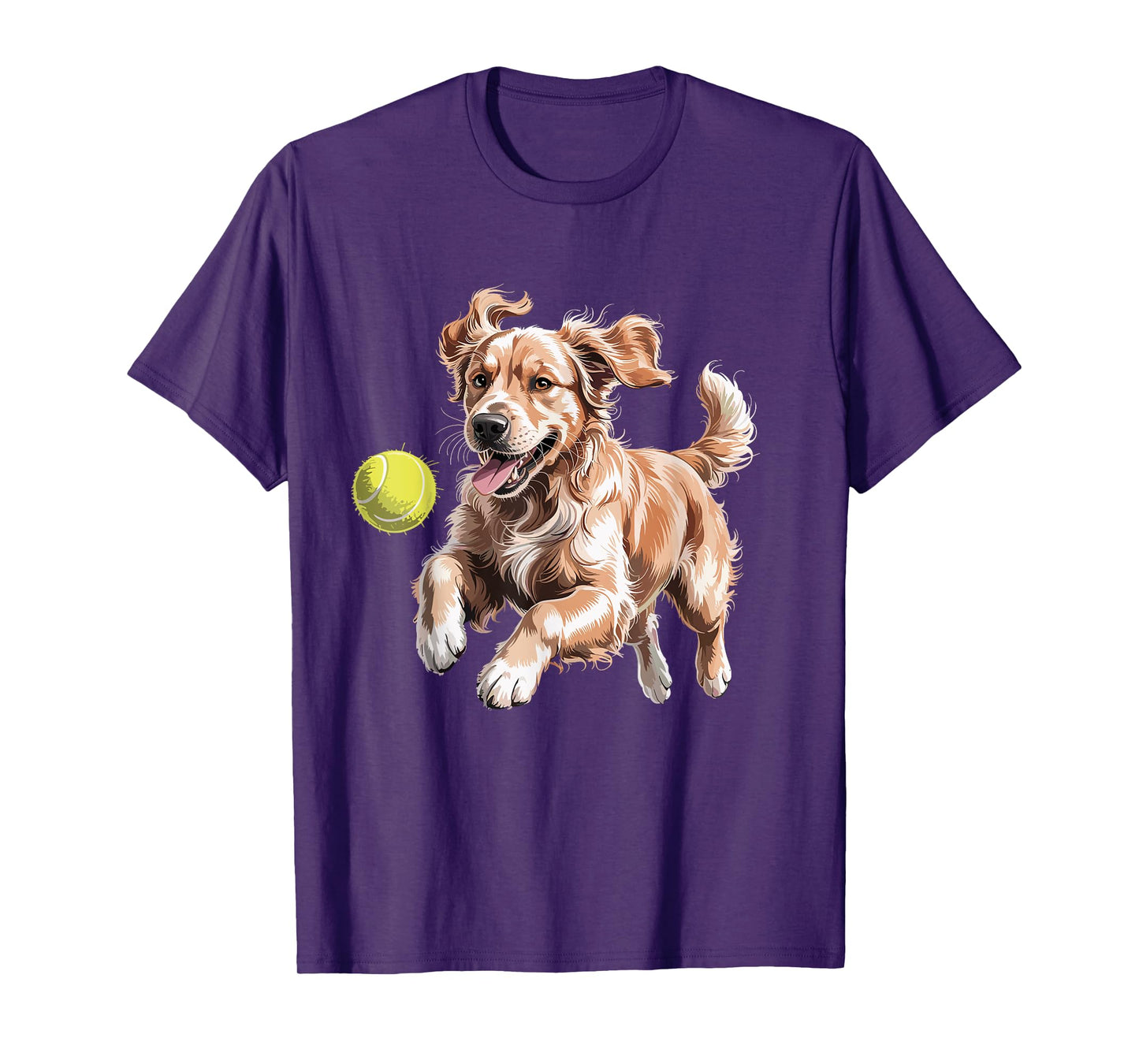 Golden Retriever Chasing A Ball Puppy Golden Retriever Owner T-Shirt