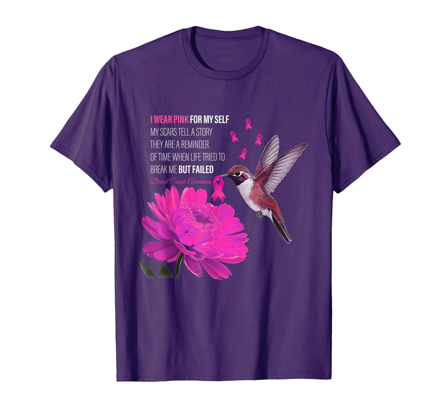 I Wear Pink For Myself My Scars Tell A Story Breast Cancer T-Shirt