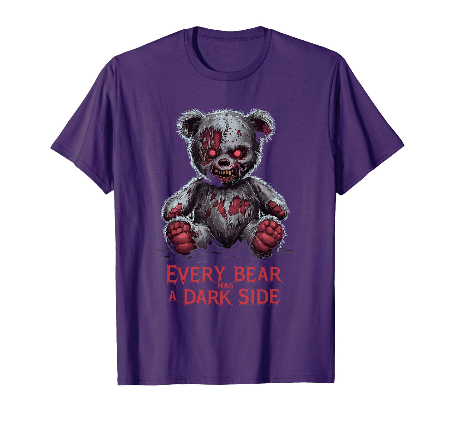 Terrifying Teddy Spooky Plush Horror Teddy Bear Scary T-Shirt