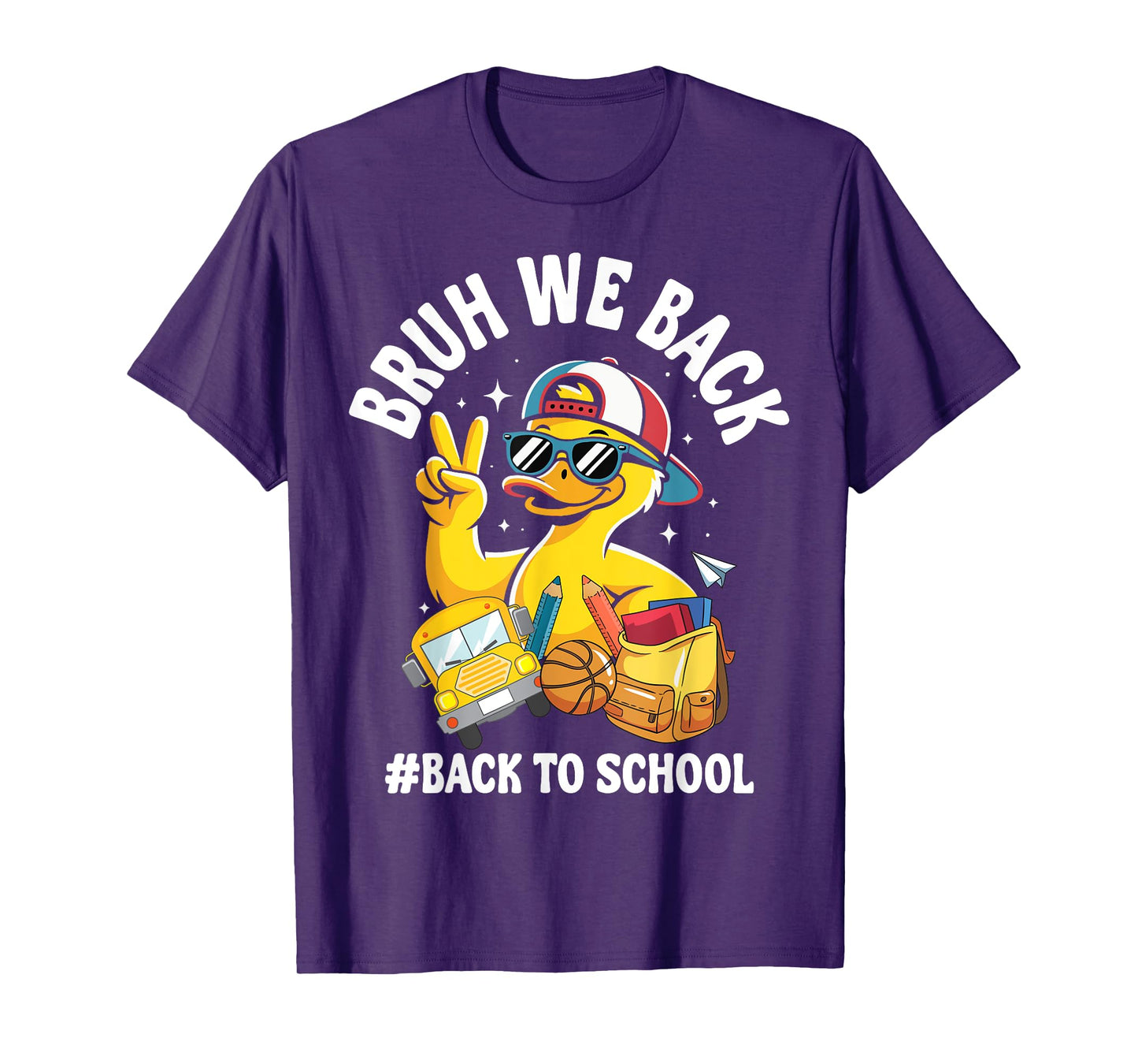 Bruh We Back Retro Back To School Teachers Kids Boys Girls T-Shirt