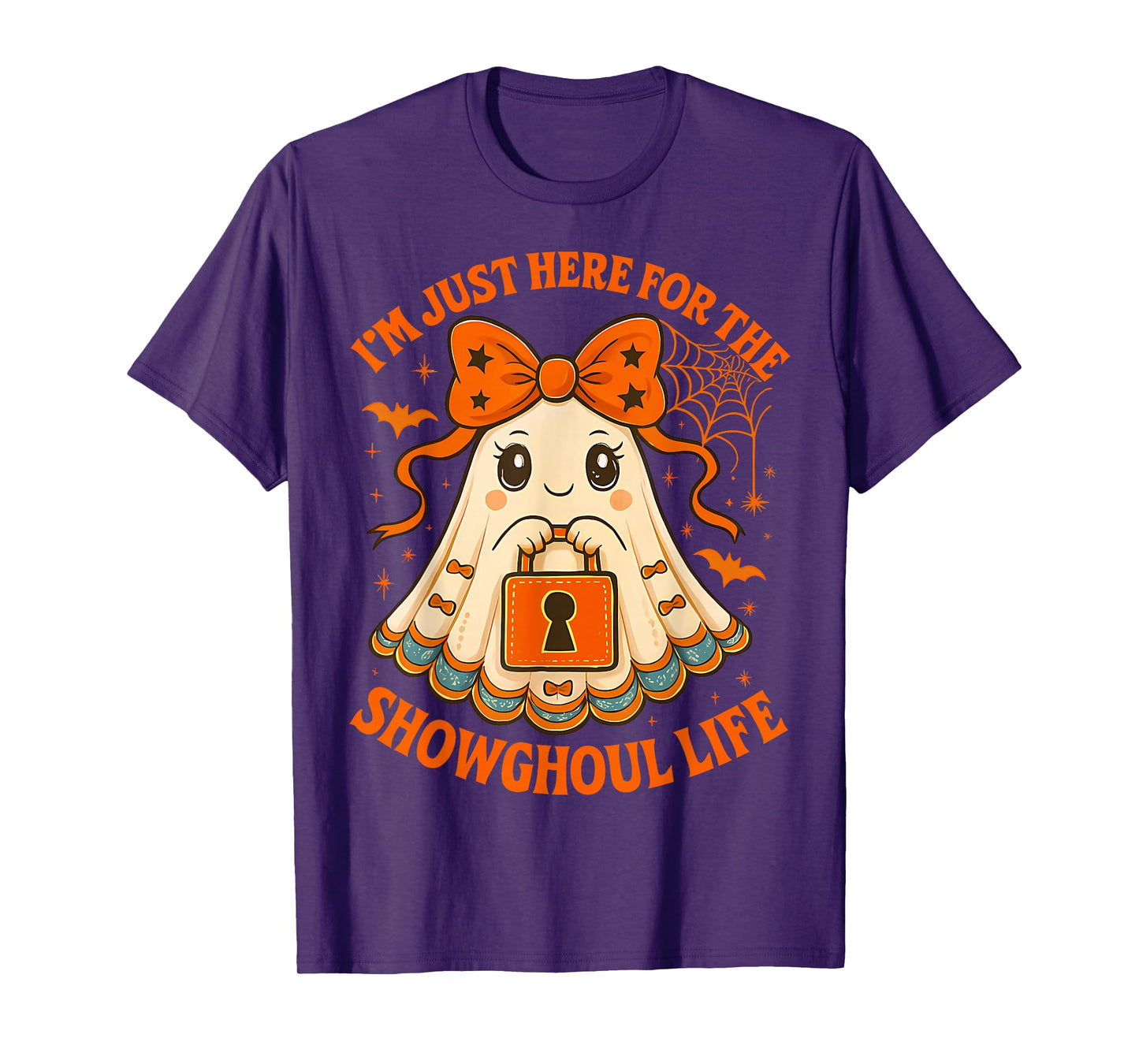 Halloween Showghoul Life Ghost Orange Bow Women Girl T-Shirt