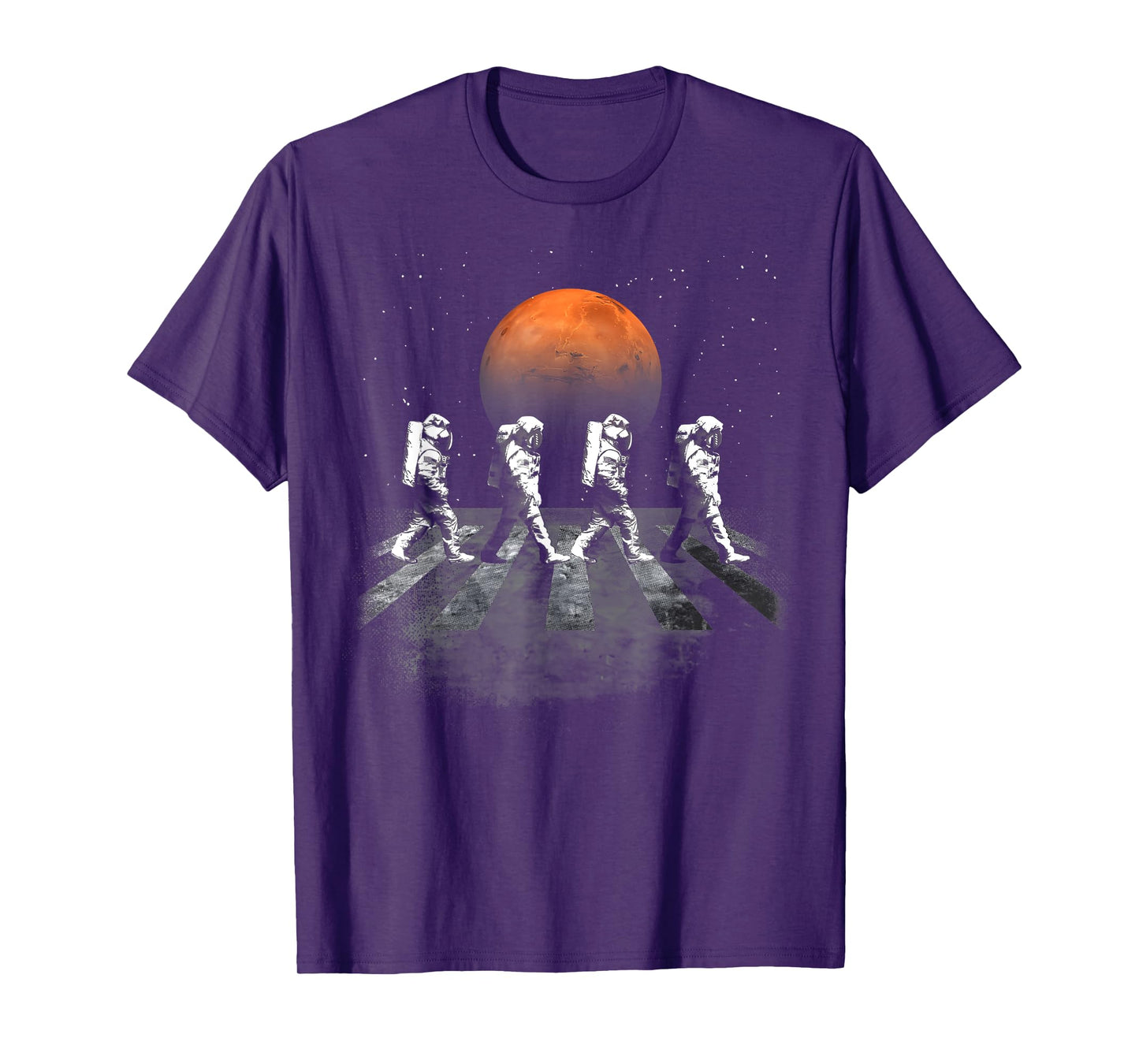 Astronauts In Walking In Space Occupy Mars Funny Men Women T-Shirt