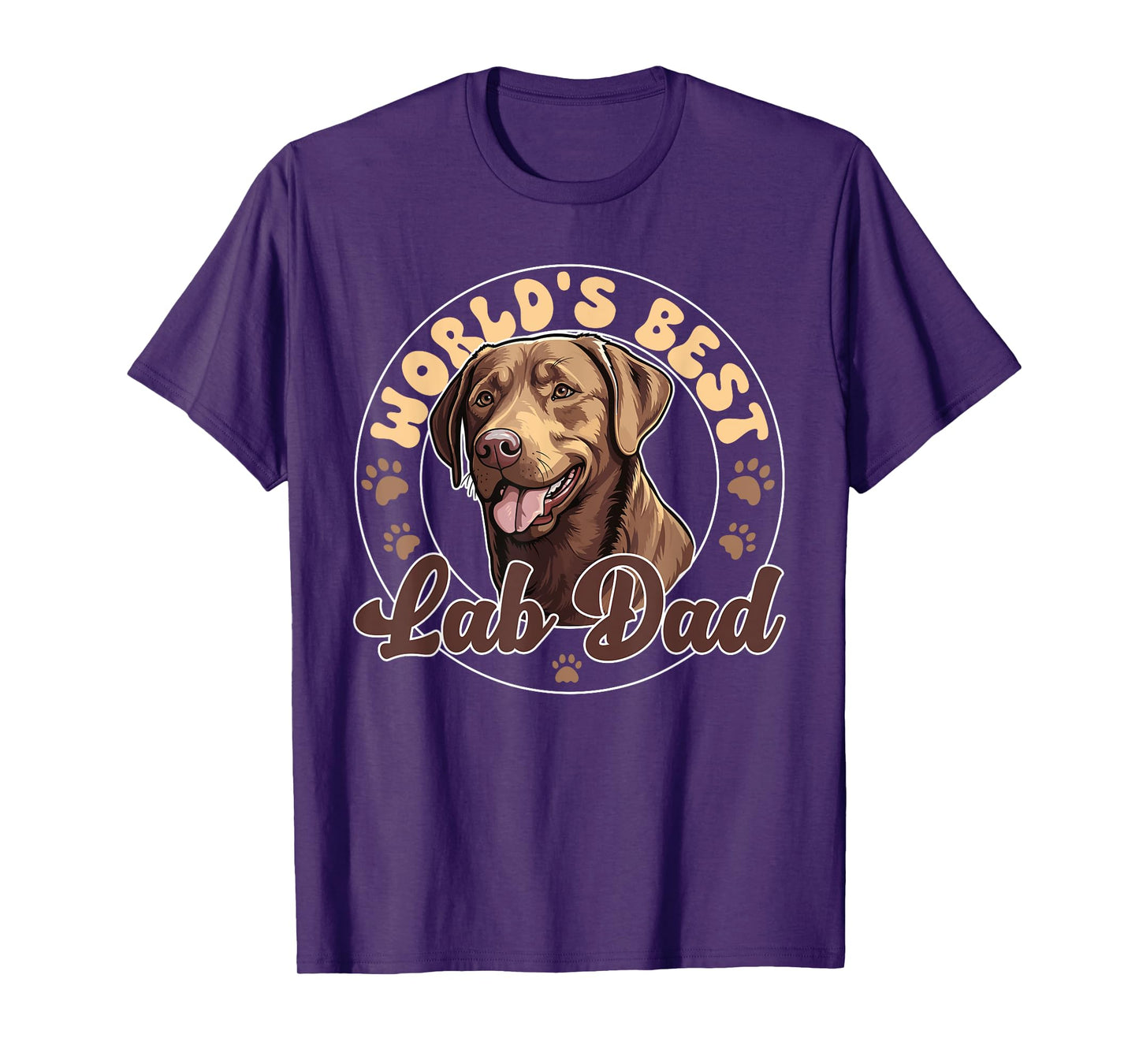 Chocolate Labrador Retirever Dog World's Best Lab Dad T-Shirt