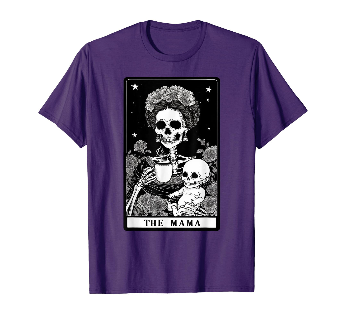 The Mama Gothic Tarot Motherhood Mom Skeleton Mother's Day T-Shirt