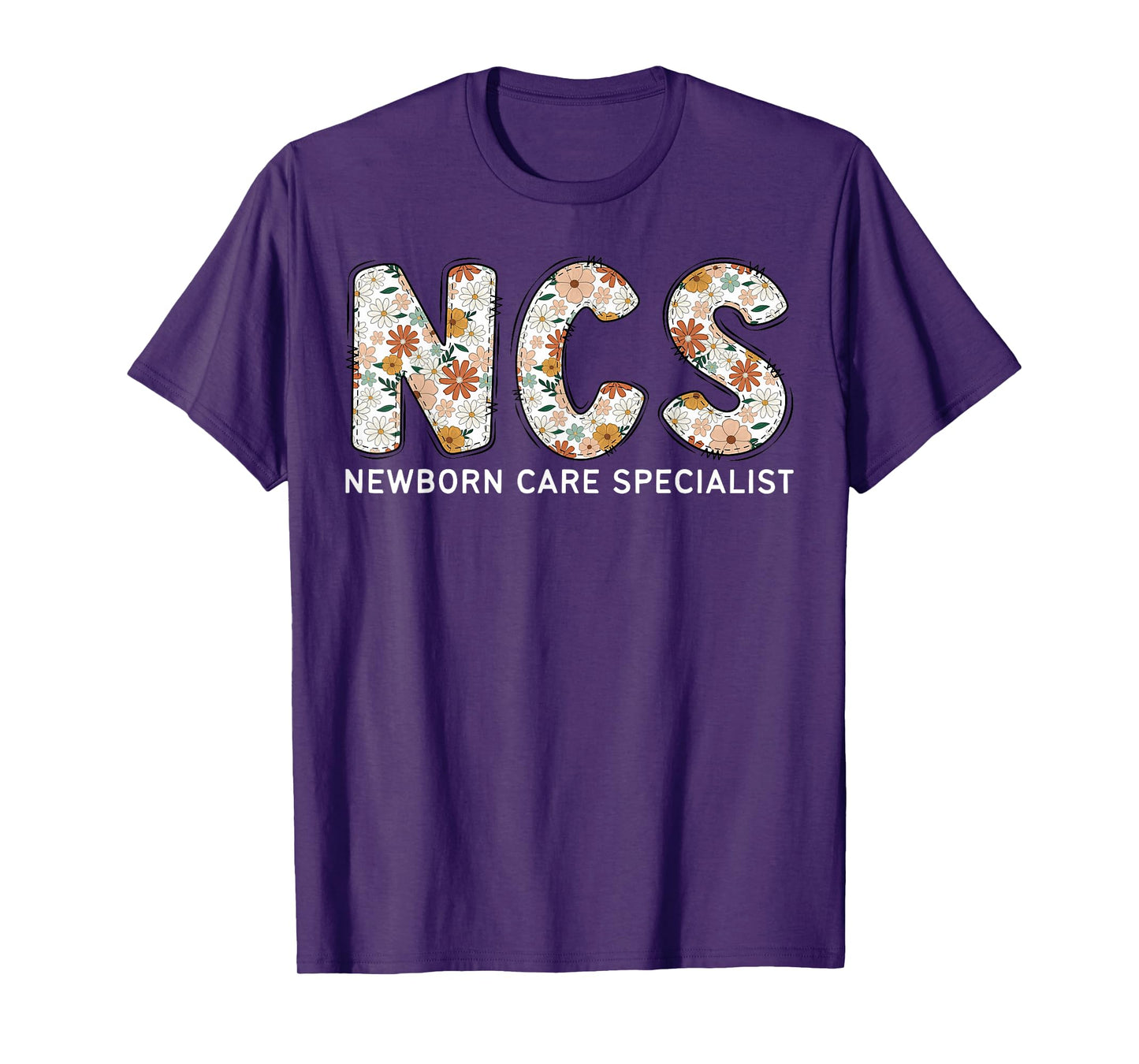 NCS Newborn Care Specialist Boho Floral Mother Baby Nurse T-Shirt
