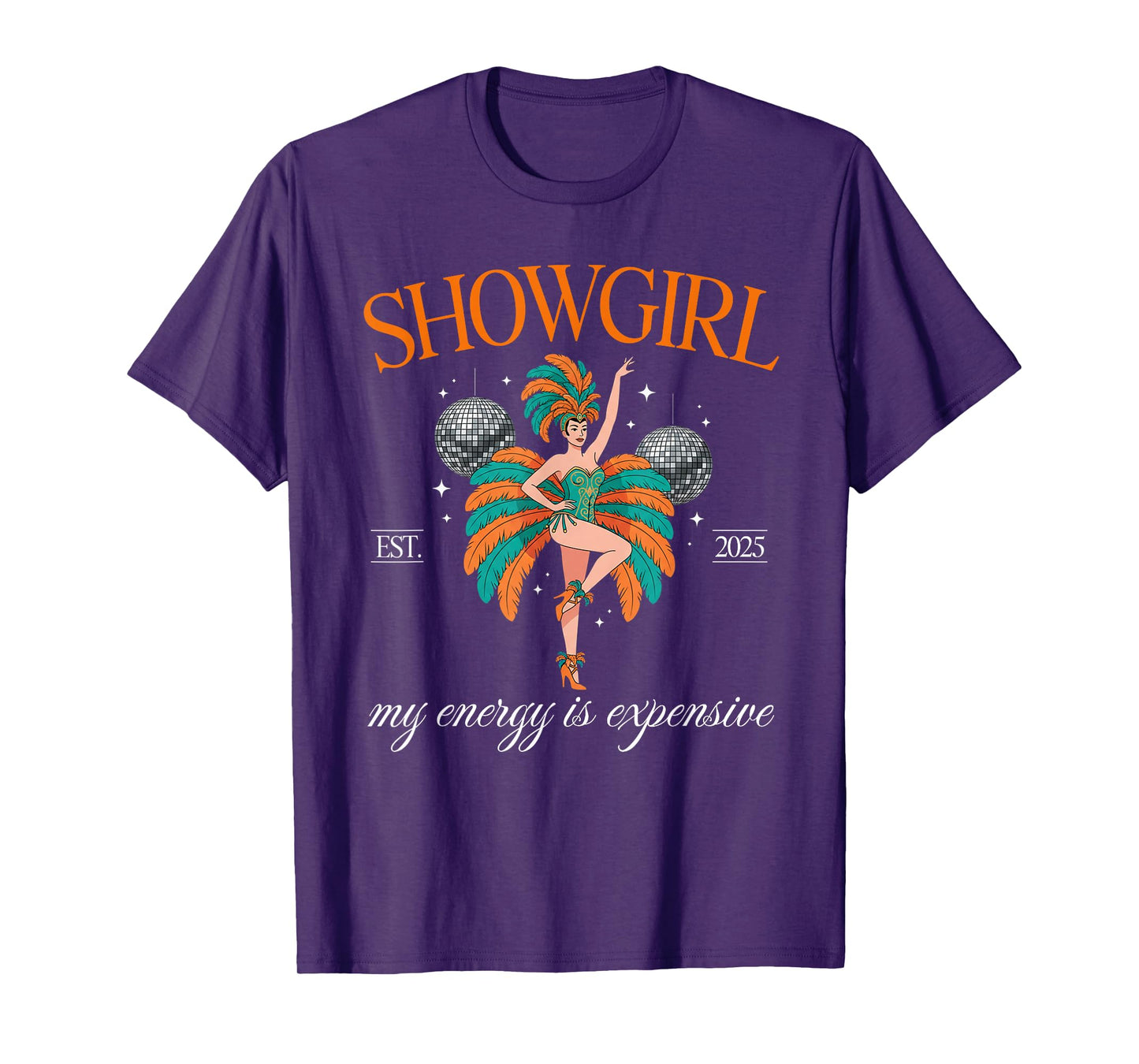 Showgirl Era Graphic Disco Ball My Energy is Expensive Women T-Shirt