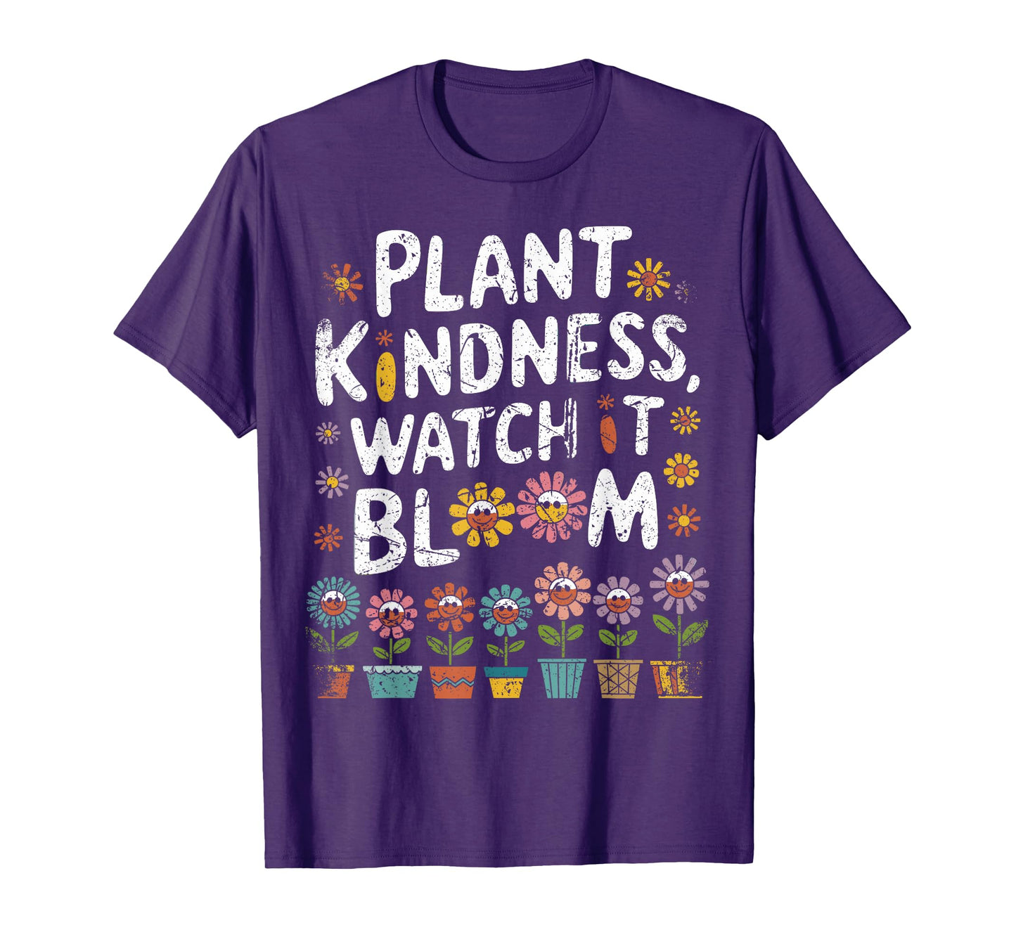 Plant Kindness Watch It Bloom Floral Design Art Print T-Shirt