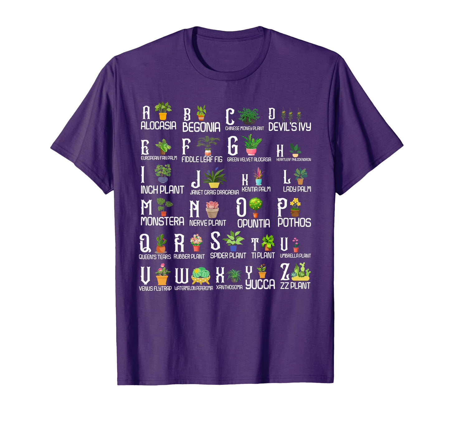 Plant Alphabet ABC Back To School Teacher Educational T-Shirt