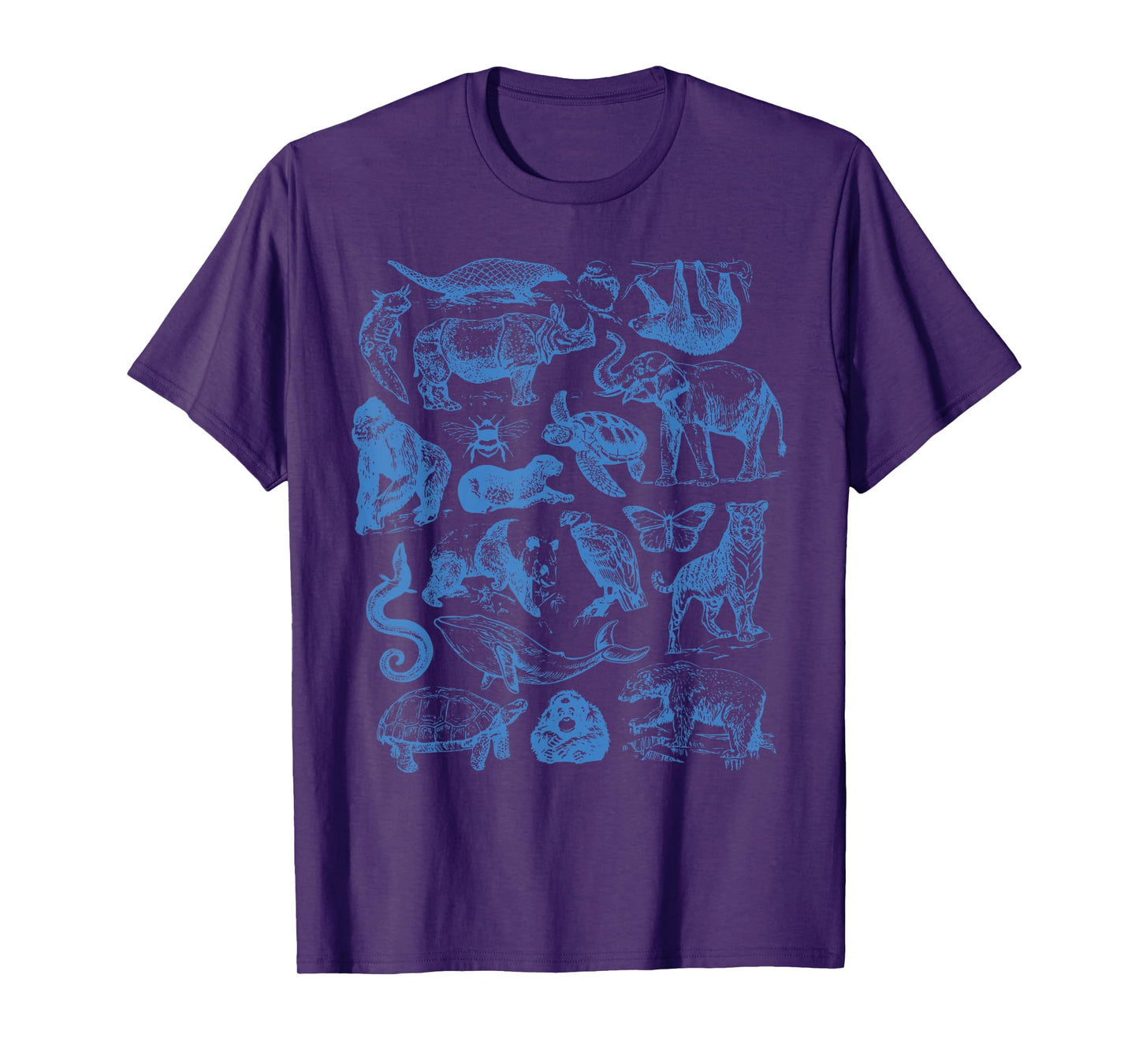 Retro Tattoo Animals Wildlife Nature Conservation Earth Day T-Shirt