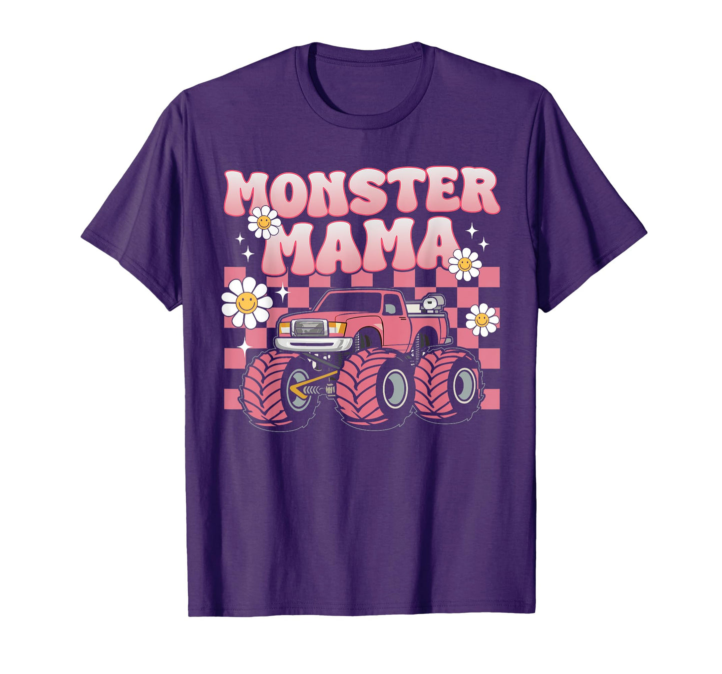 Groovy Monster Truck Mama Mom Monster Truck Are My Jam Truck T-Shirt