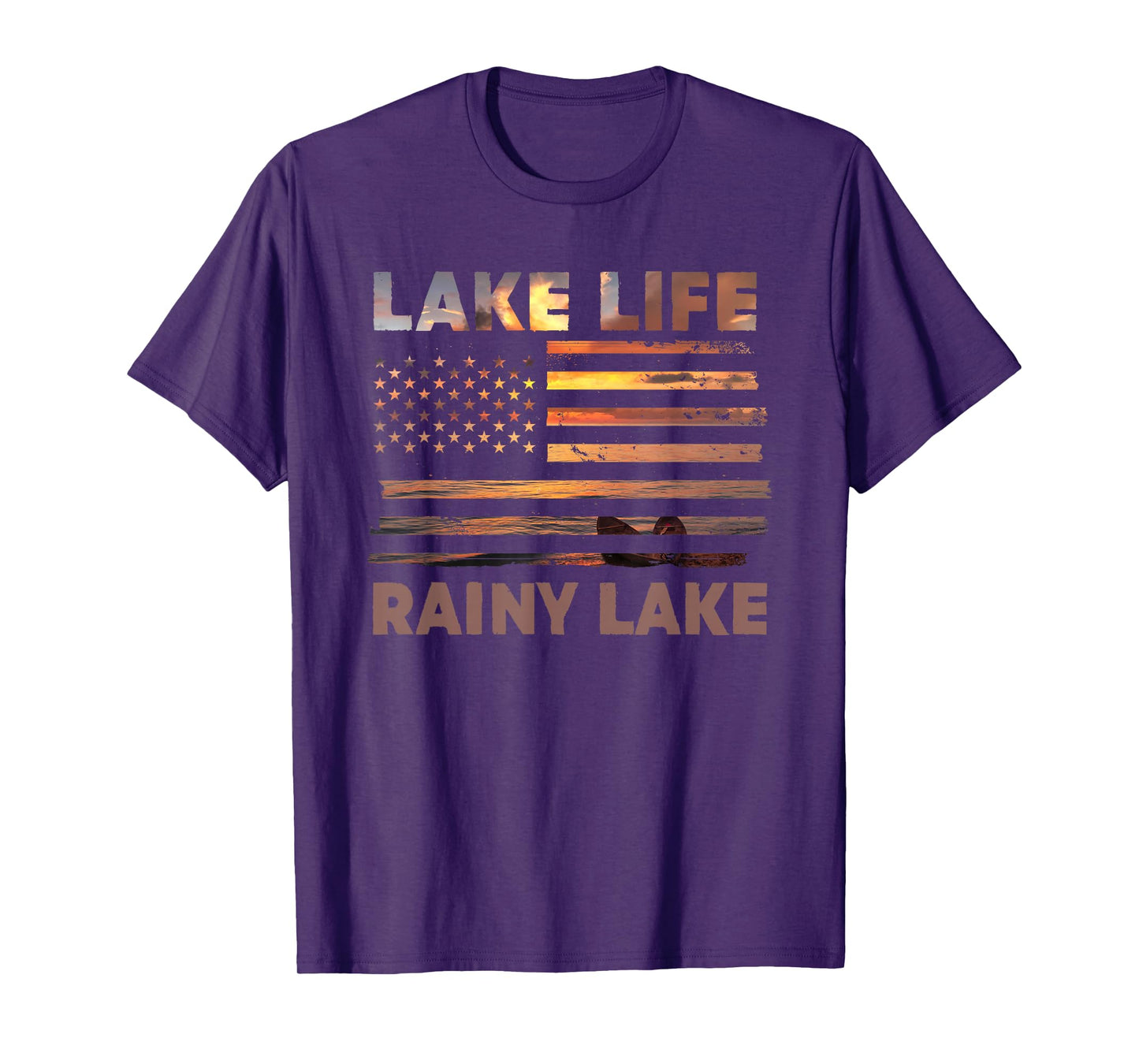 Lake Life Rainy Lake Scenic Outdoor Adventure T-Shirt