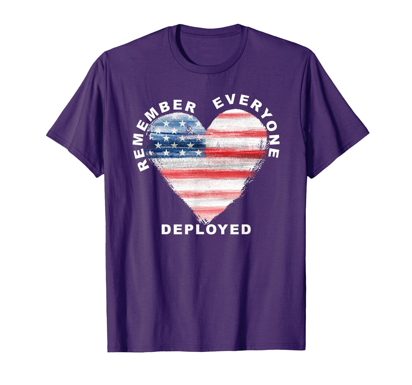 RED Friday Remember Everyone Deployed Military Heart Flag T-Shirt