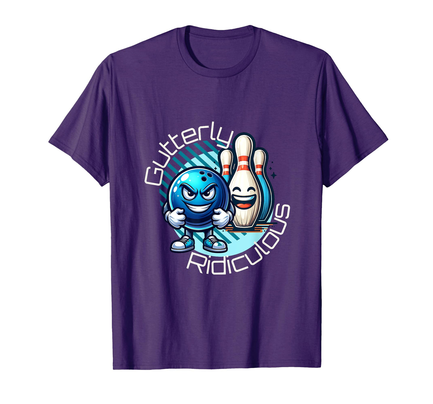 Gutterly Ridiculous Cartoon Bowling T-Shirt