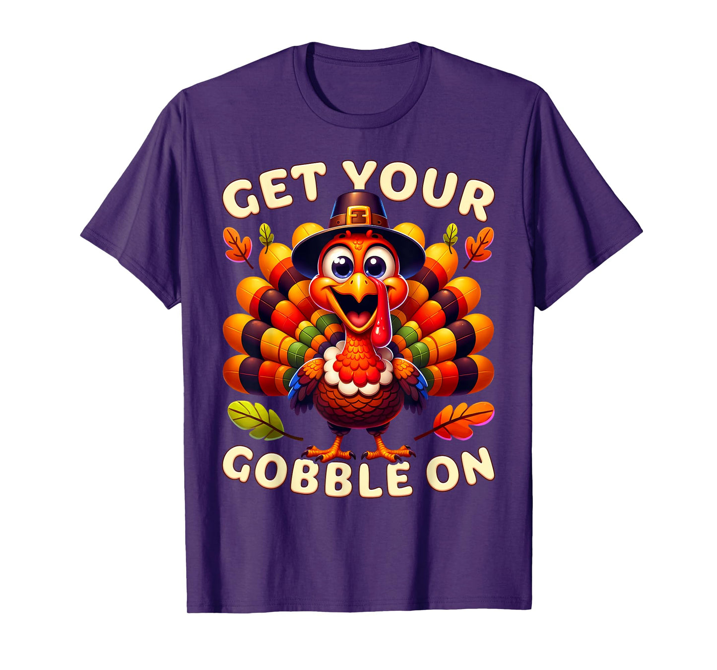 Thanksgiving Funny Pilgrim Turkey Get Your Gobble On T-Shirt