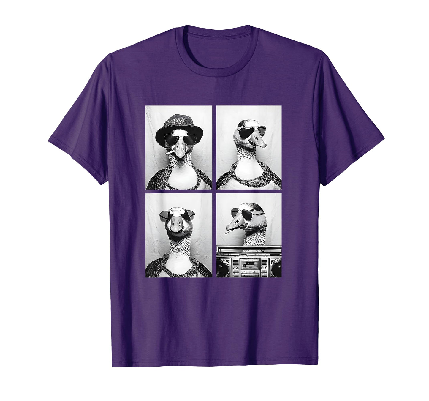 Funny Gangster Goose Hip Hop Street Urban Animals Geese Meme T-Shirt