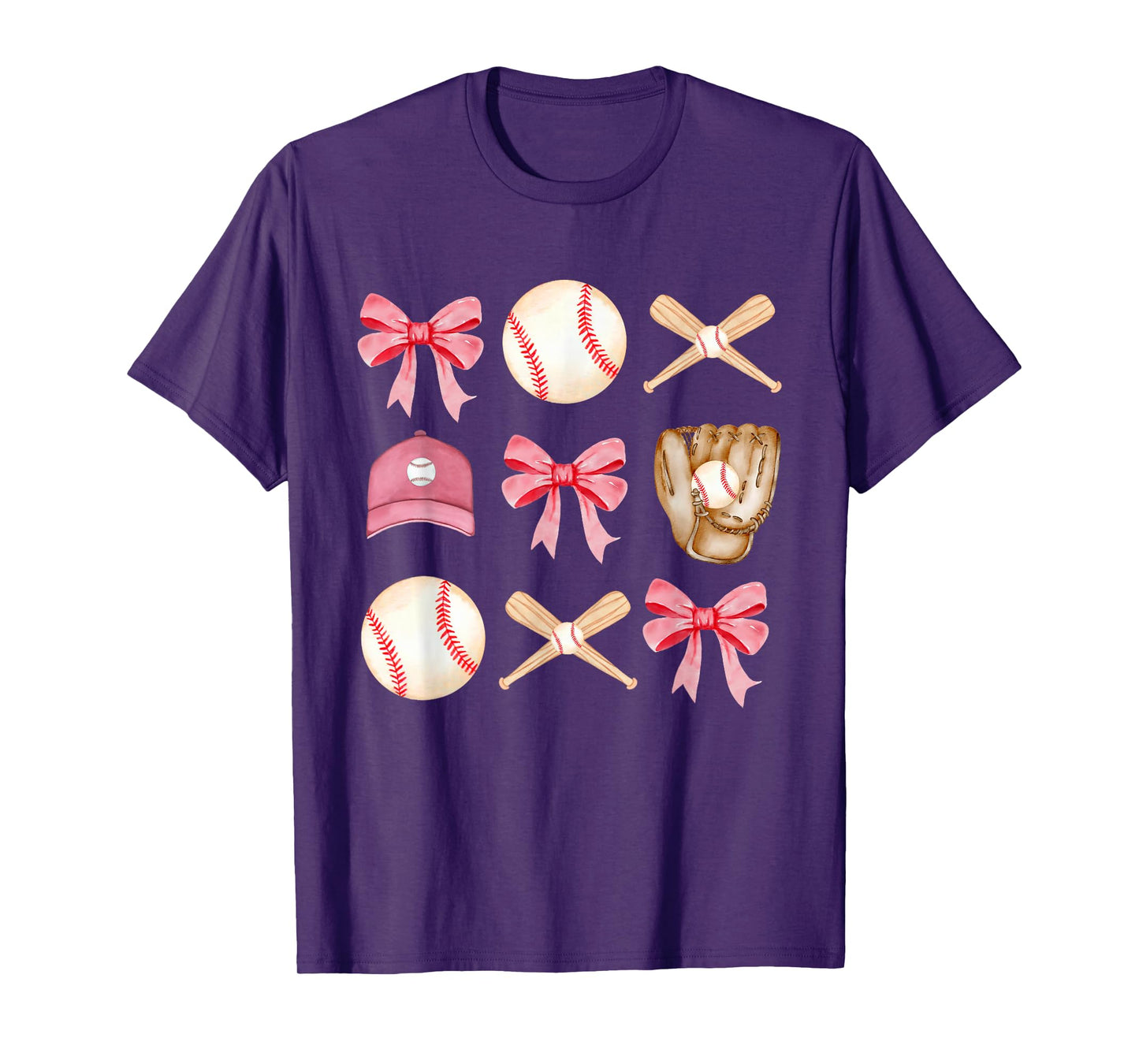 Baseball Mom Coquette Mothers Day Women Girls Baseball Mama T-Shirt