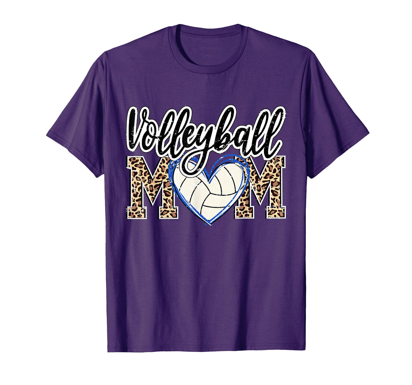 Funny Game Women Volleyball Leopard Ball Mom Mother's Day T-Shirt
