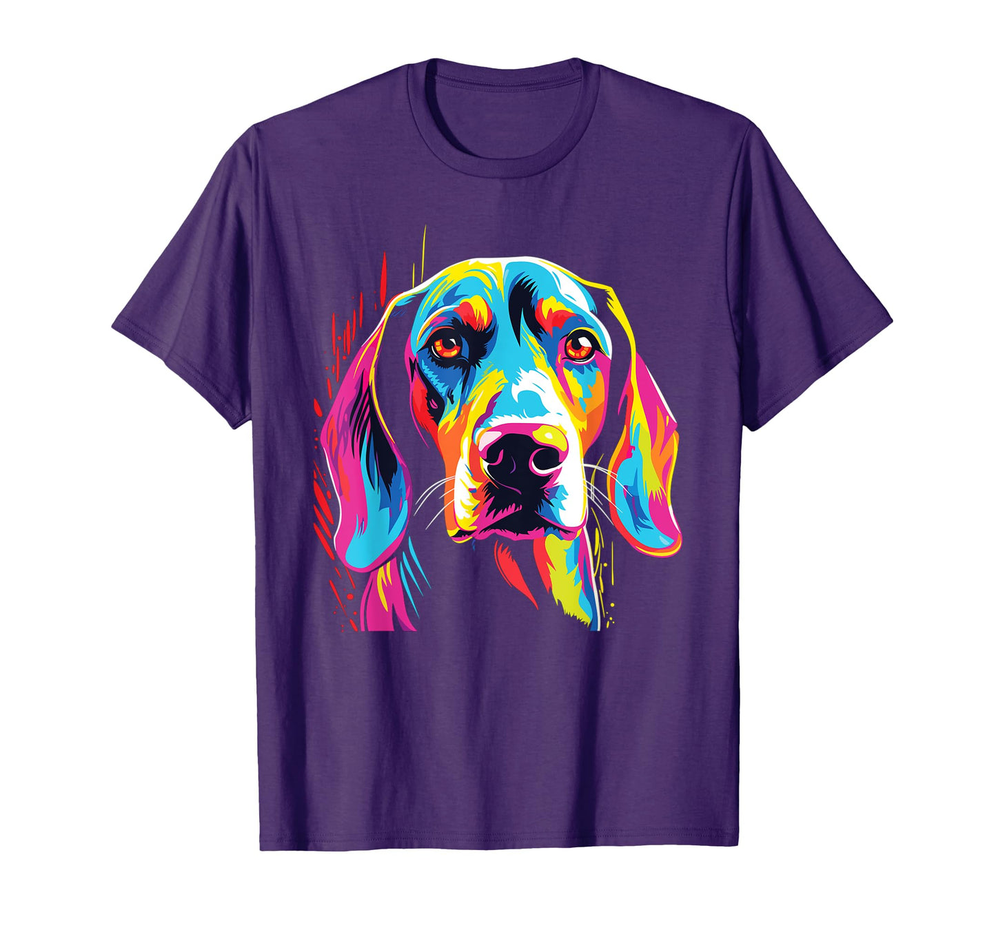Watercolor Colorful Treeing Walker Coonhound Dog T-Shirt for Men Women Girls Kids