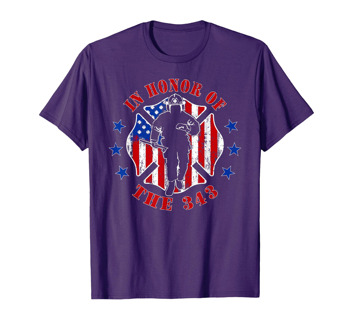 in Memory and Honor We Will Never Forget 343 Firefighter T-Shirt
