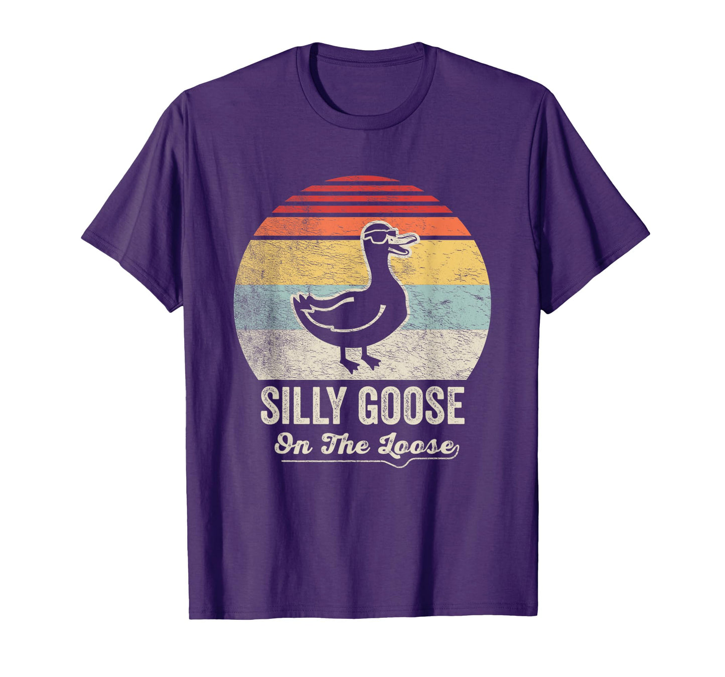 Silly Goose On The Loose Funny Retro Style T-Shirt