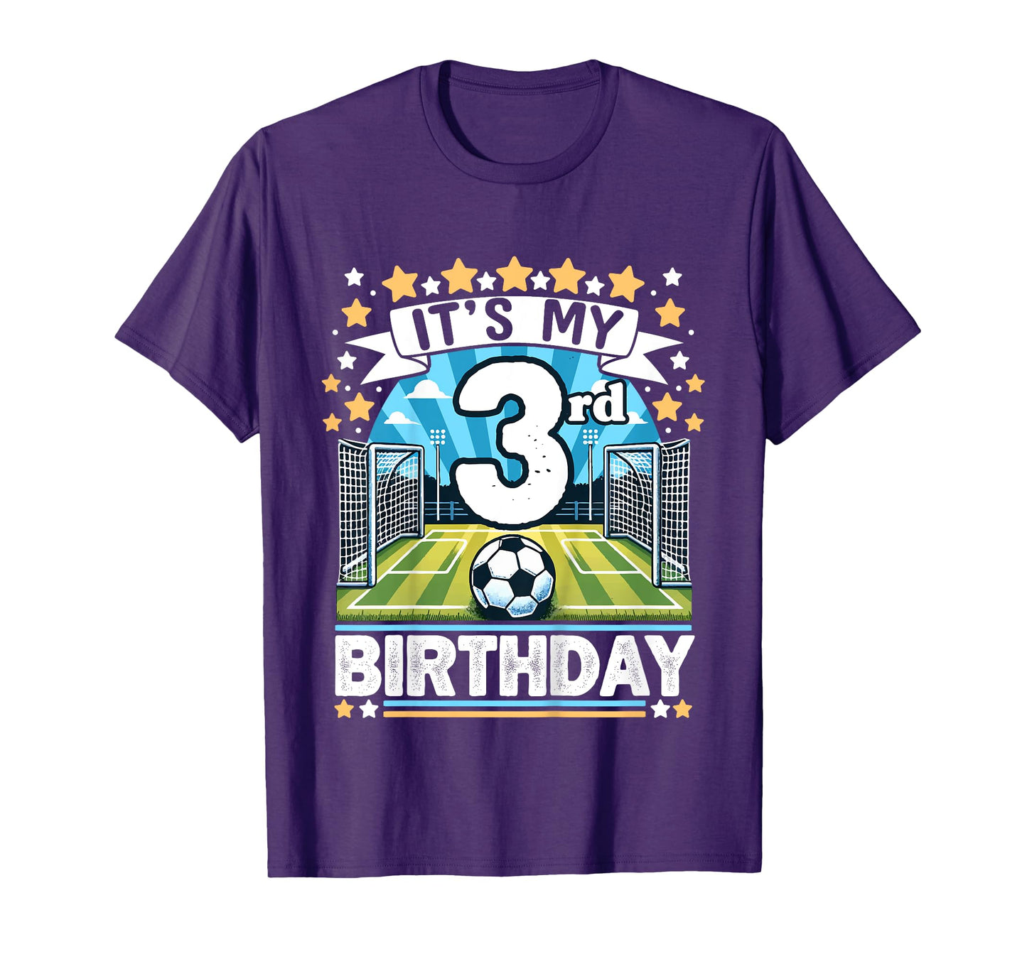 Kids It's My 3rd Birthday Soccer Football 3 Years Old Boy Player T-Shirt