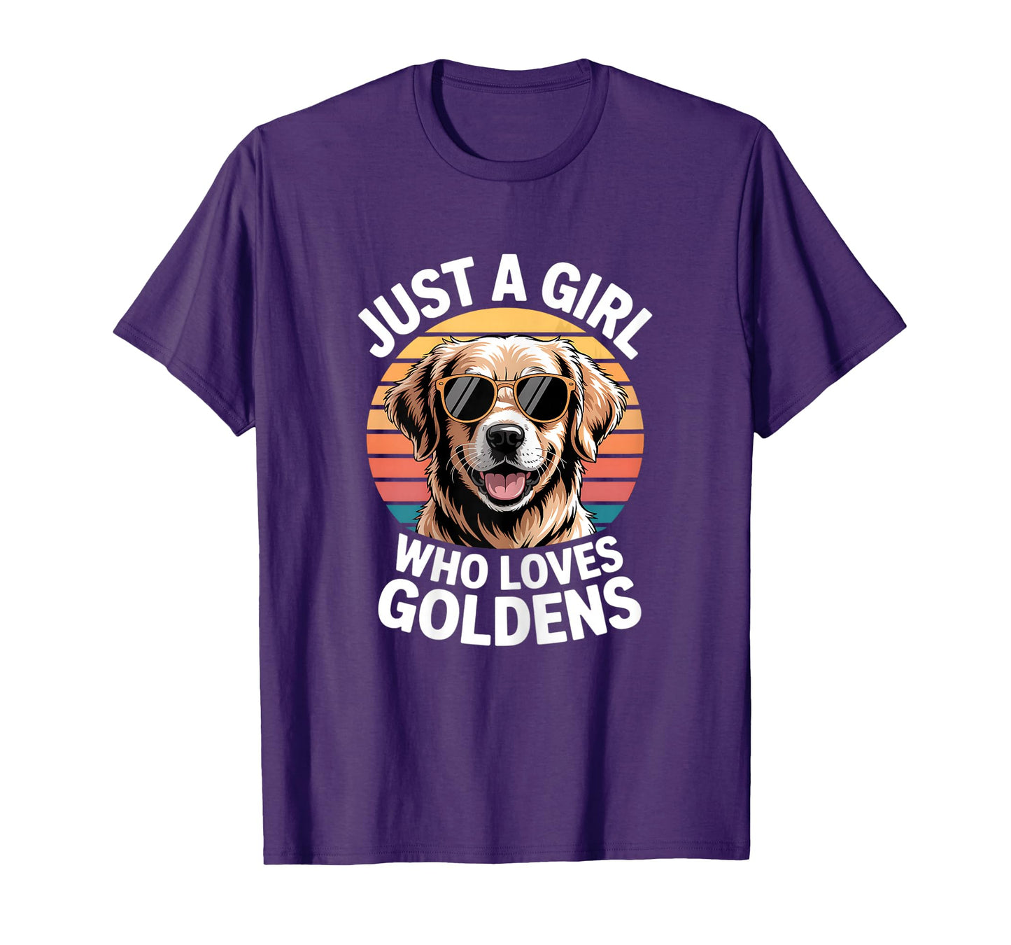 Just A Girl Who Loves Goldens Golden Retriever Cute Funny T-Shirt