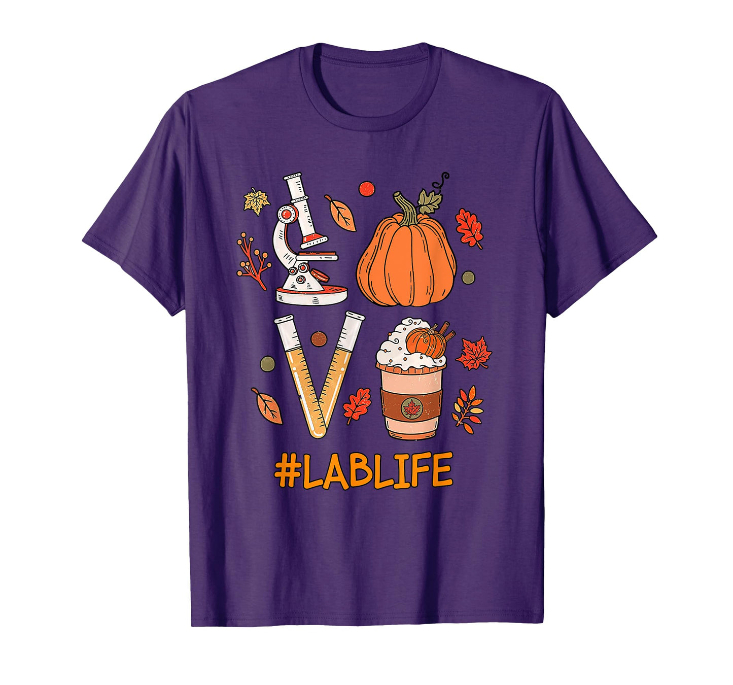 Lab Tech Laboratory Scientist Fall Pumpkin Spice Lab Life T-Shirt