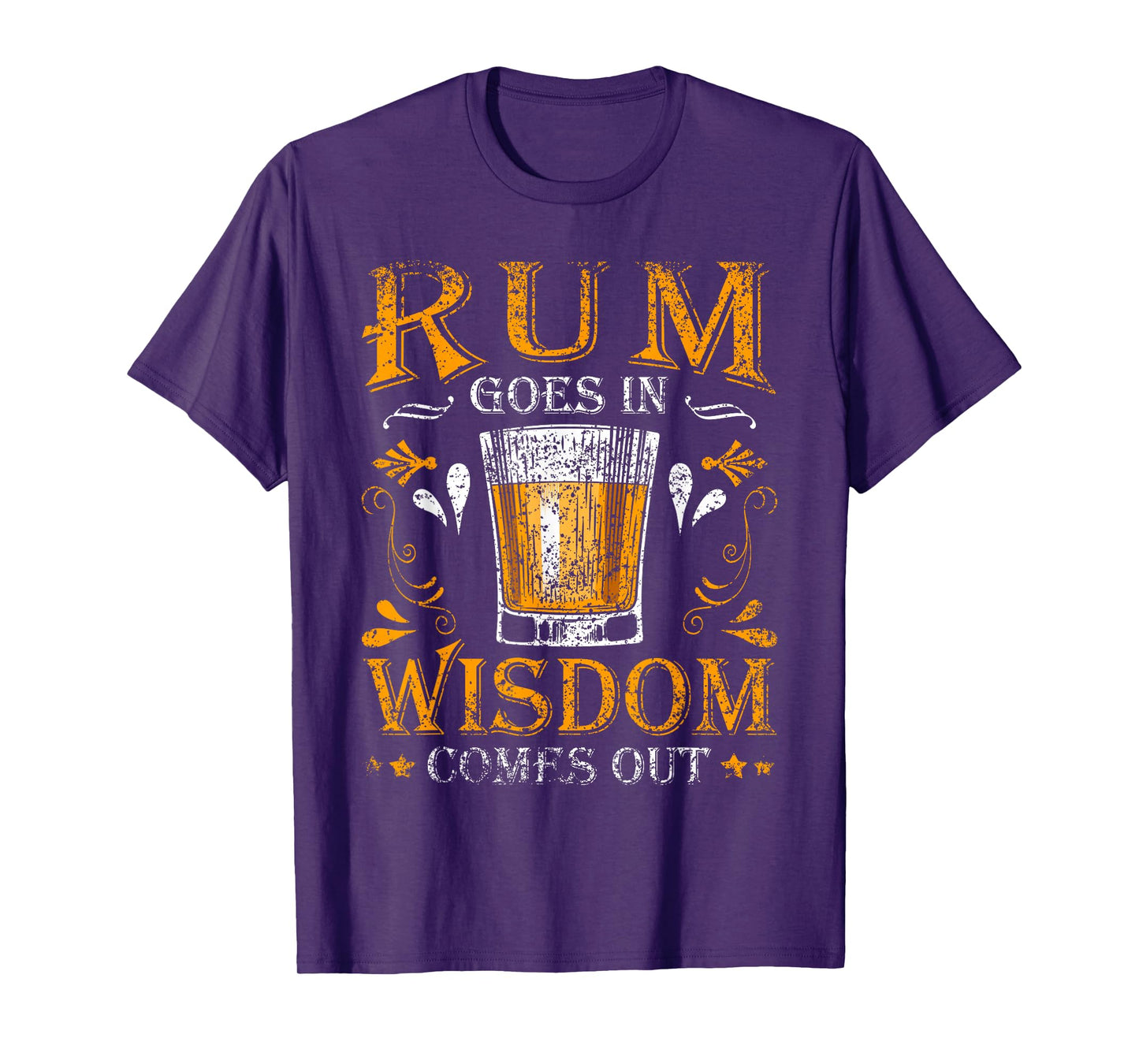 Rum Goes In Wisdom Comes Out Lover Drink Alcohol Rums Rum T-Shirt