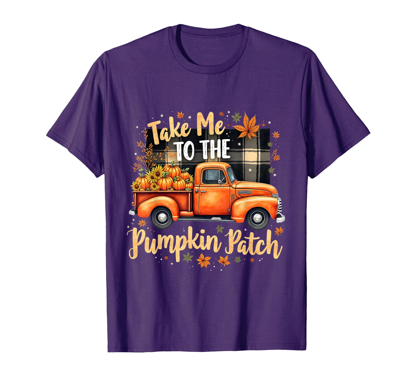 Take Me to The Pumpkin Patch Vintage Fall Truck Art T-Shirt