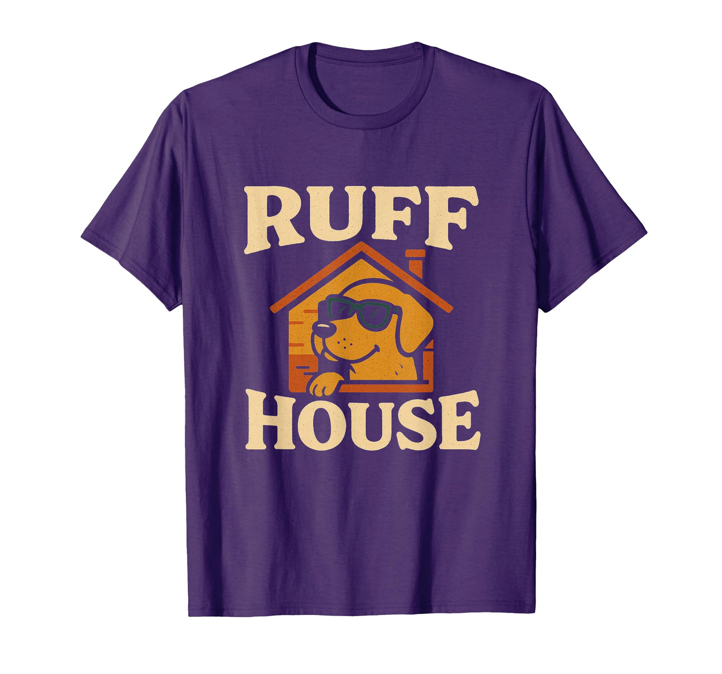 Ruff House Funny Cool Dog Sunglasses Home Pet Dog Puppy T-Shirt