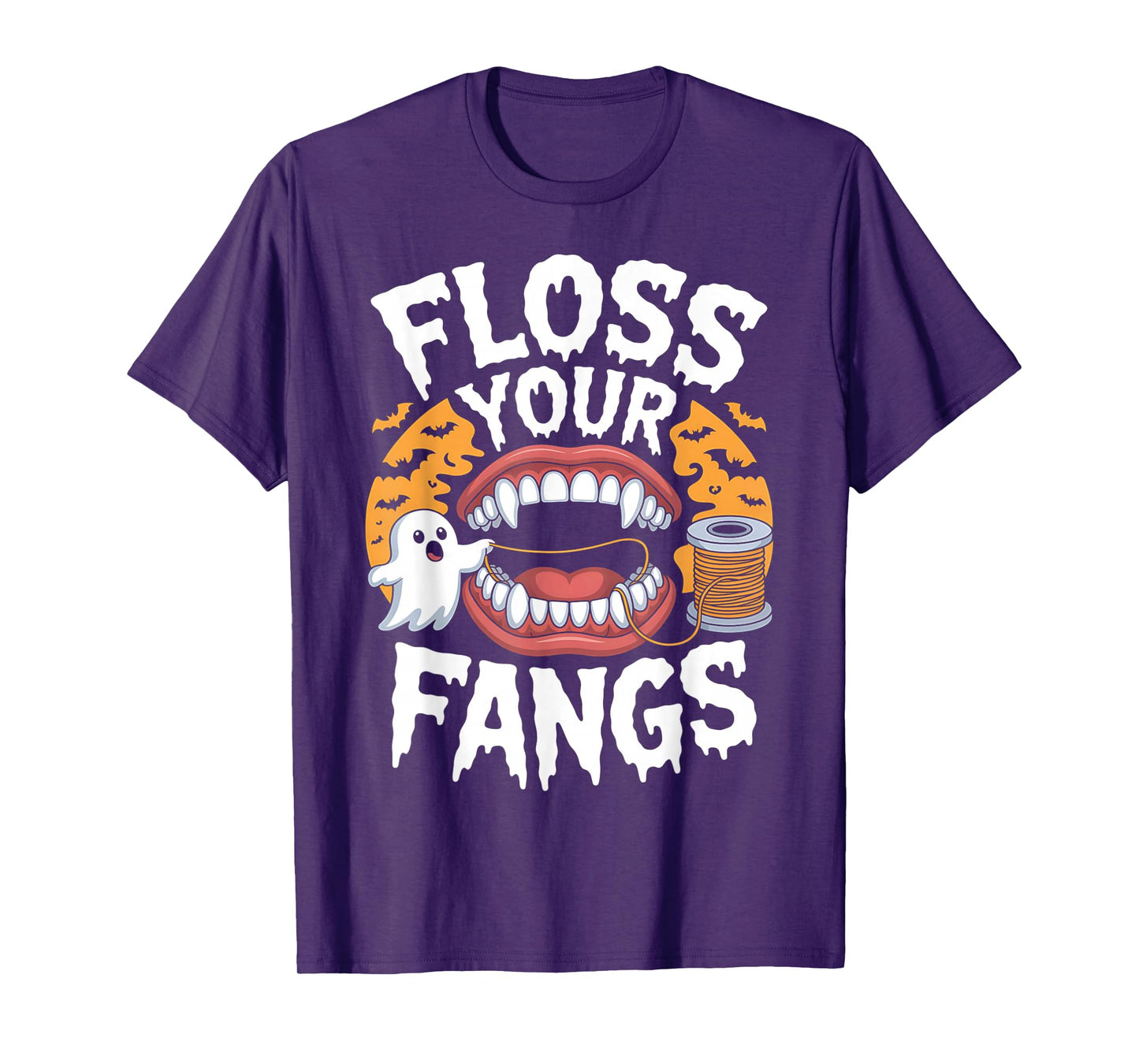 Floss Your Fangs Dental Halloween Shirt Dentist Halloween T-Shirt